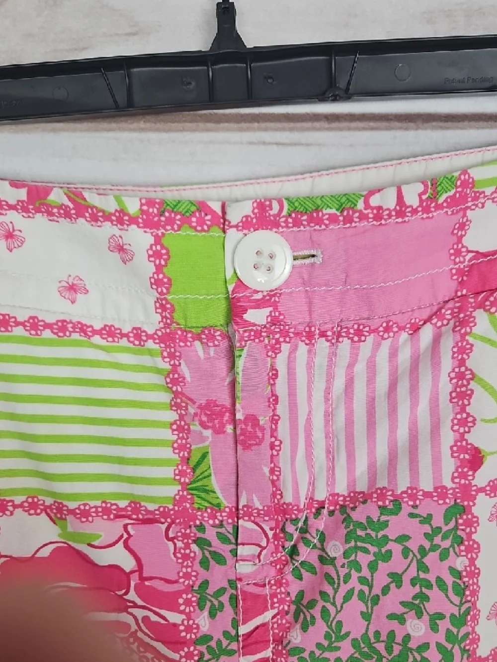 Lilly Pulitzer Patchwork Floral Butterfly Print Skort | Size 8 | Pink Green - Picture 8 of 13